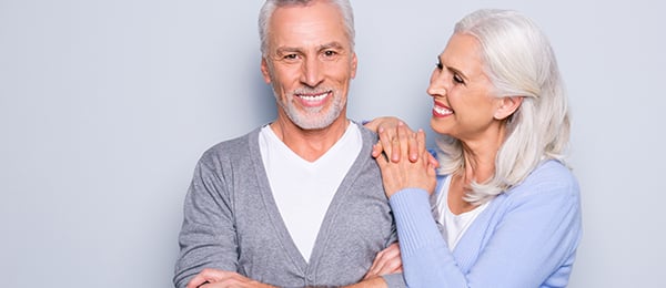 Handsome smiling senior couple