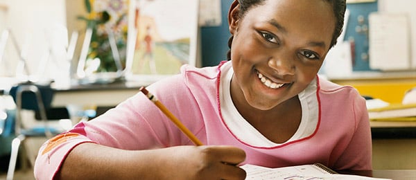 young girl smiling