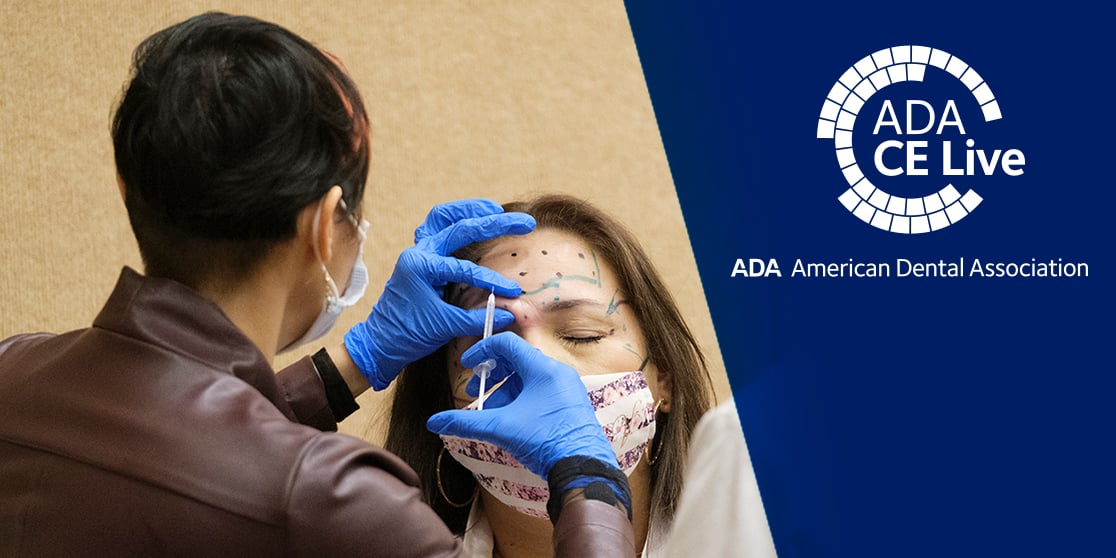 ADA CE Live logo and image representing Botox course