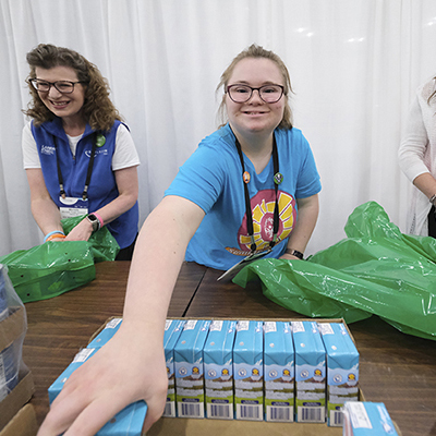 SmileCon attendees donating time in Dental Central